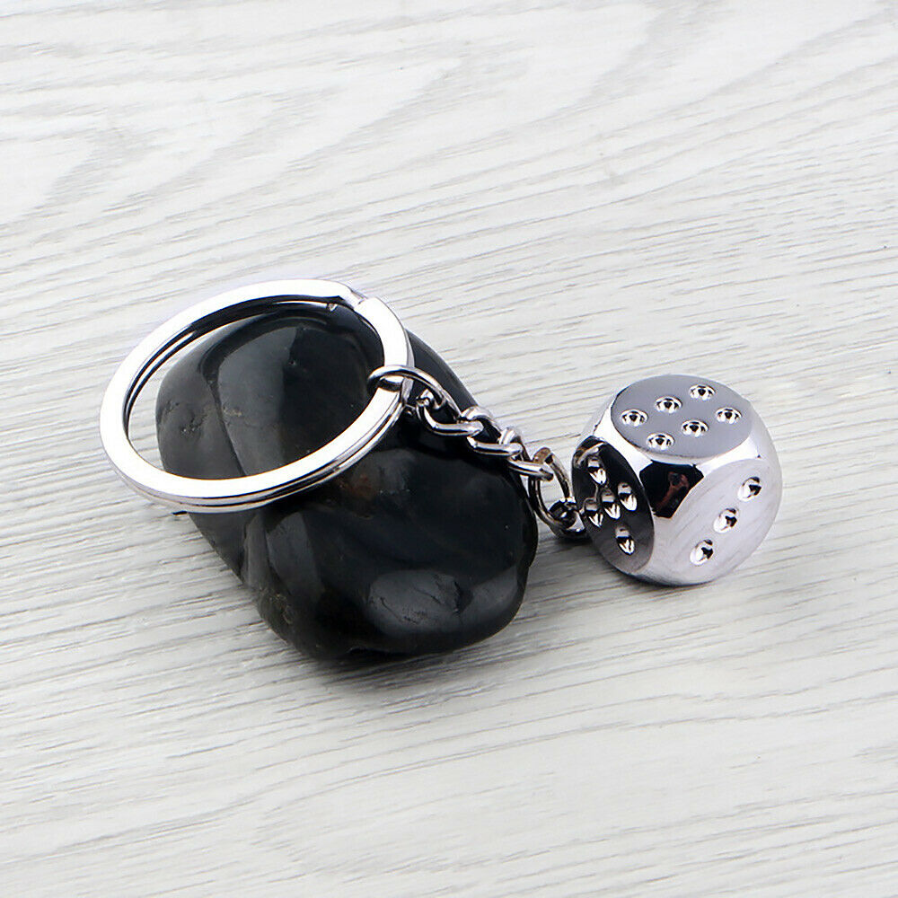 1 Pcs Keychain Keyring Metal Dice Zinc Alloy Car Bag Keychains Key Holder Gift