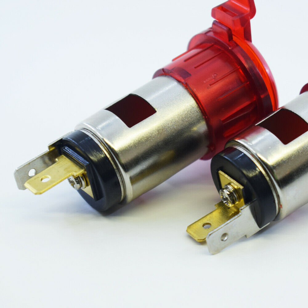1pc Car Motor Boat Female Cigarette Lighter Power Plug Outlet Socket Red 12V 24V