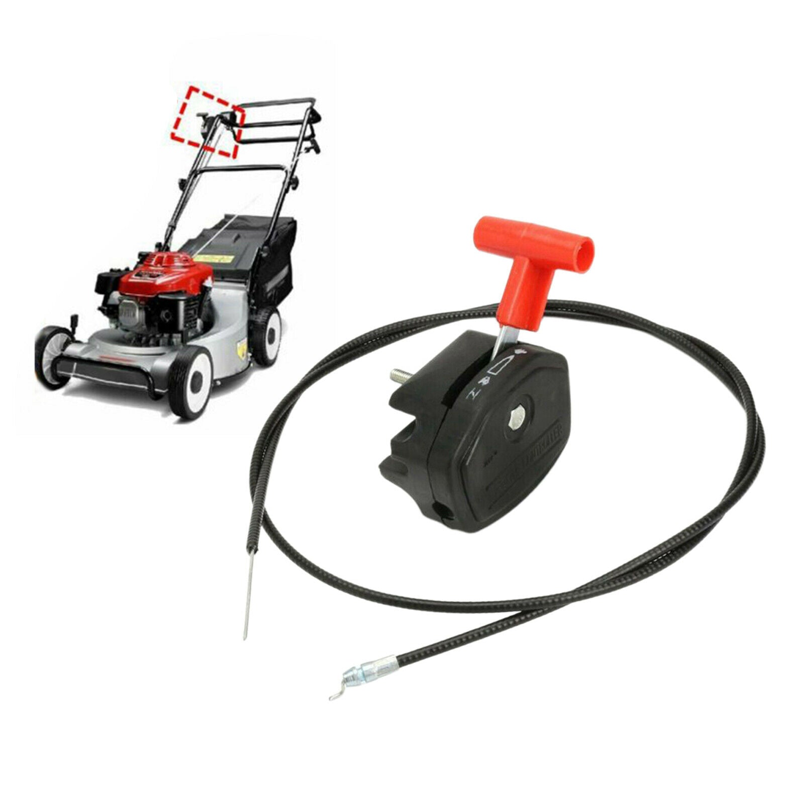 4.92ft Universal Lawn Mower Throttle Cable Control Switch Parts Garden Tool