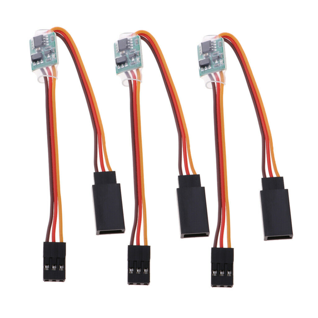 3x RC Aircraft Servo Rotation Signal Reverser 3V-24V for JR Futaba Reverse