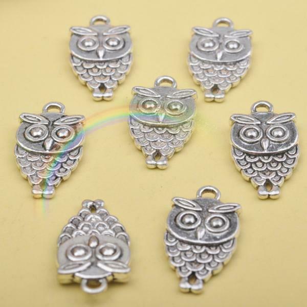 30 pcs Mixed Owl Charms Pendant Jewelry Making Accessories