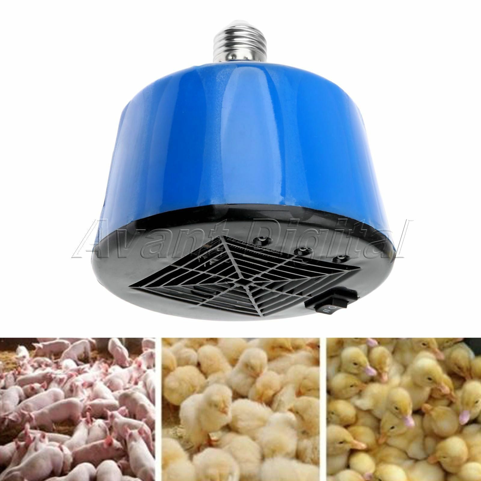 1pc Blue 100-300W Cultivation Heating Lamp for Chicken Pig Poultry Keep Warm