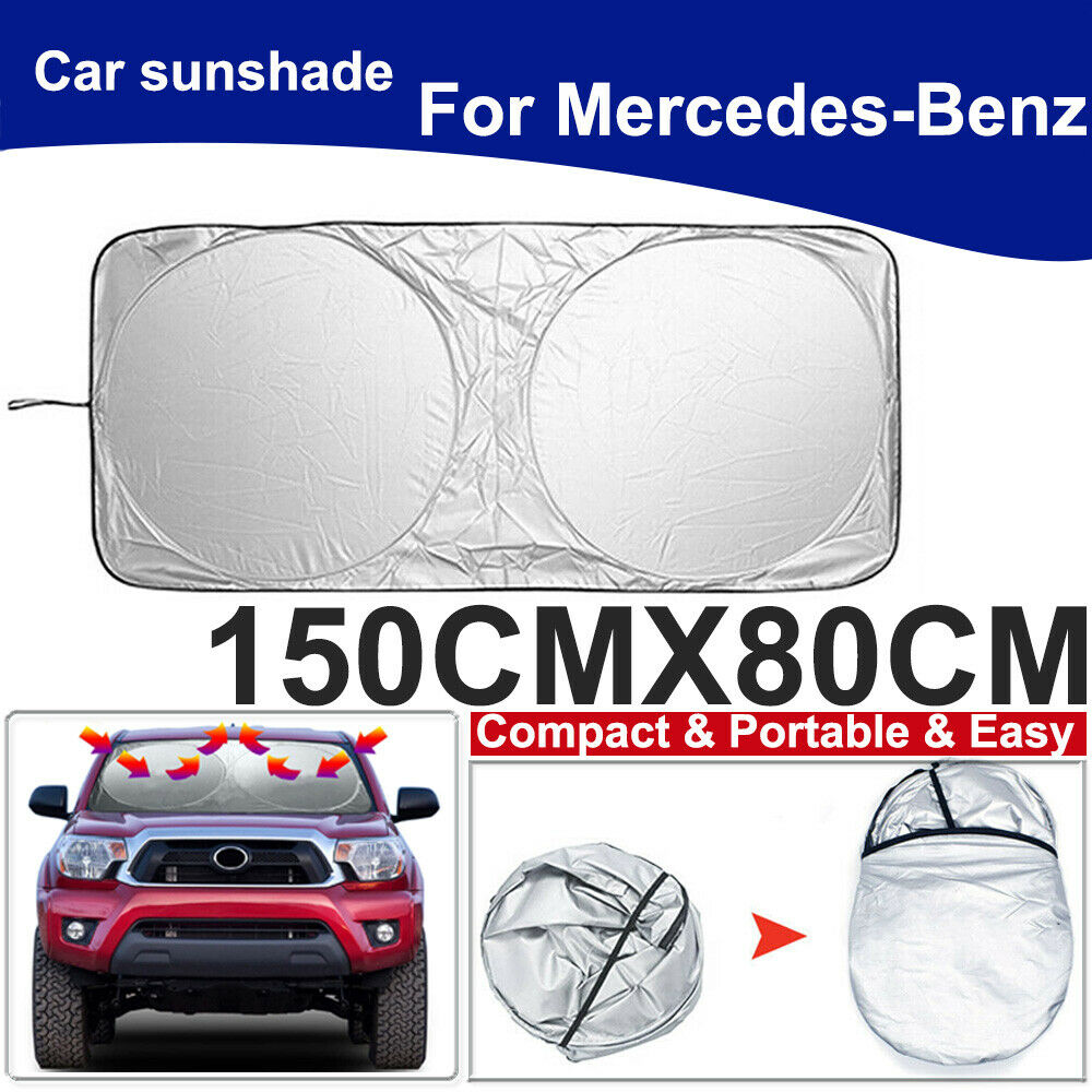 For Mercedes Benz Car Windshield Sunshade Front Window UV Heat Shield 150x80CM