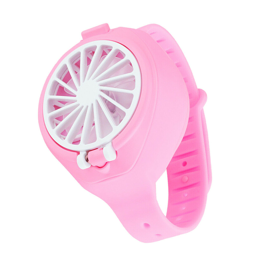 3pcs Children Kids Fan Watches Mute Small Summer Air Cooling Fan USB Charge
