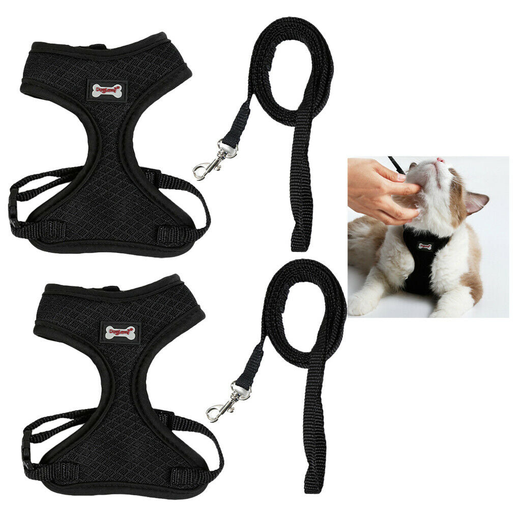 Pack of 2, Pet Cat Kitten Soft & Comfy Made Well 120cm/3.94ft Leash Puppy Dog