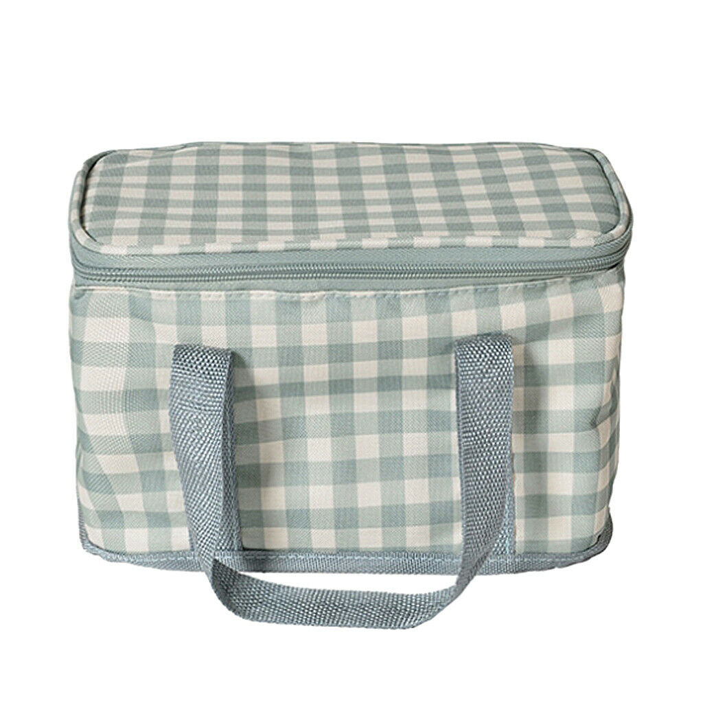 Insulated Lunch Bag Cooler Tote Reusable Cooler Ice Packs Easy Pull Zippers,