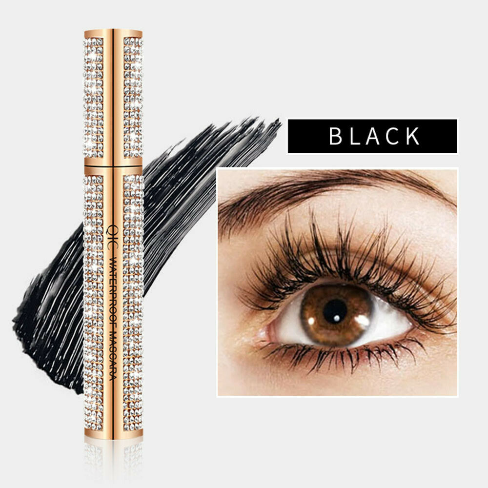 4D Flash Waterproof Diamond Silk Fiber Thick Lengthening Mascara Long Lasting