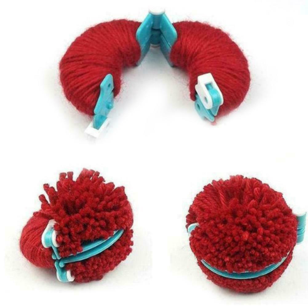 8Pcs Pompom Maker Kit Knitting Crafts 4 Different Sizes Plush Tool Making J6L4