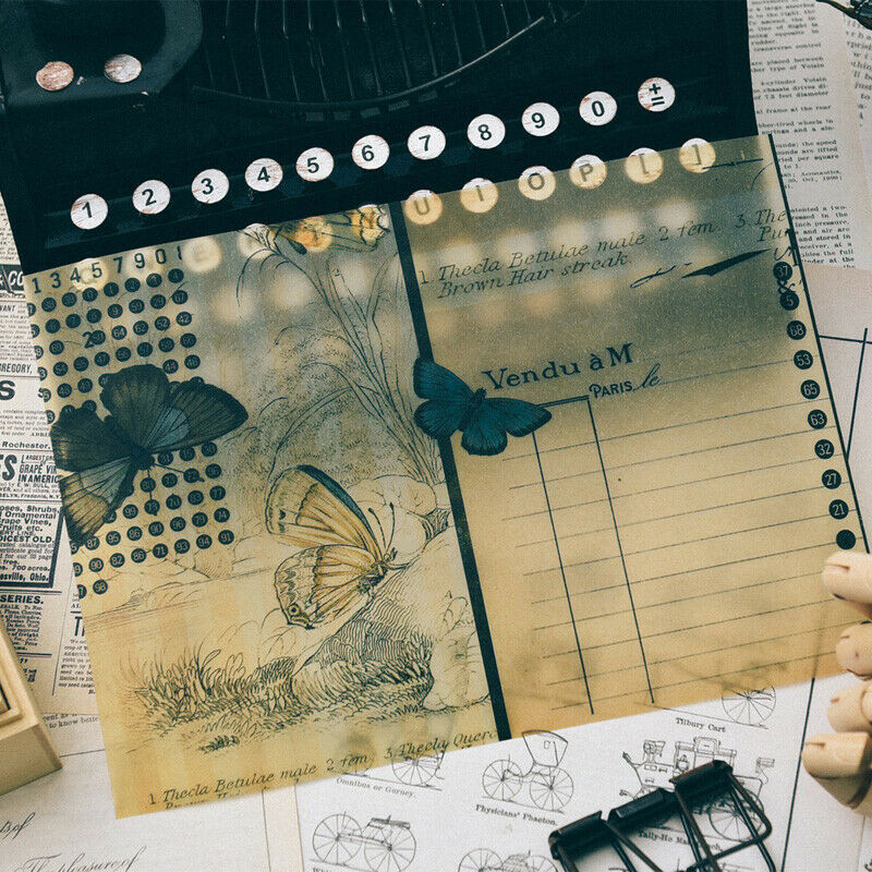 24Pcs Vellum Paper Scrapbooking Happy Planner Card Making Junk Journal Craft DIY