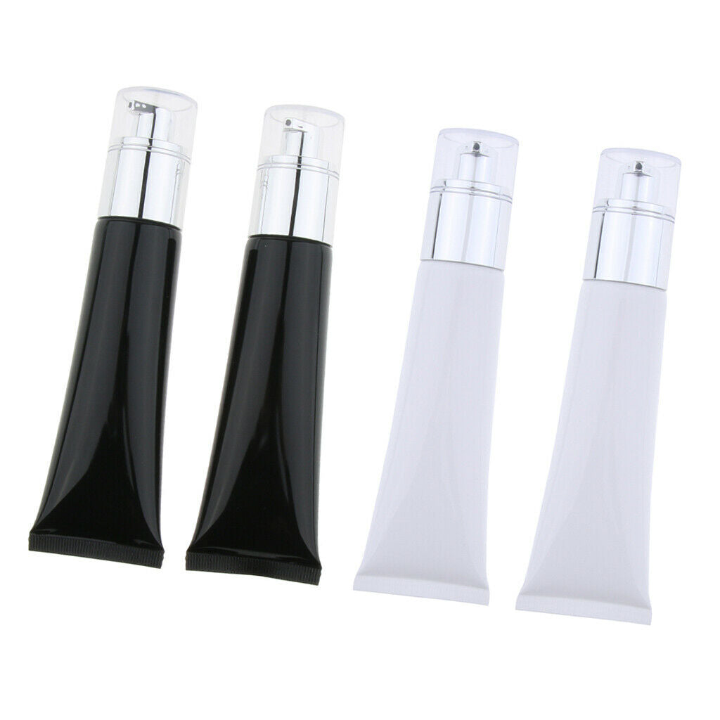 4 Pieces Travel Empty Pump Bottle Cosmetic Makeup Balm Tubes Container 50ml