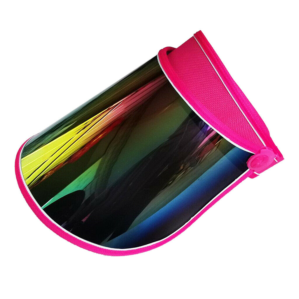 Sun Hat Visor Reusable Driving Fishing Hiking Golf Anti-UV   Rose Red