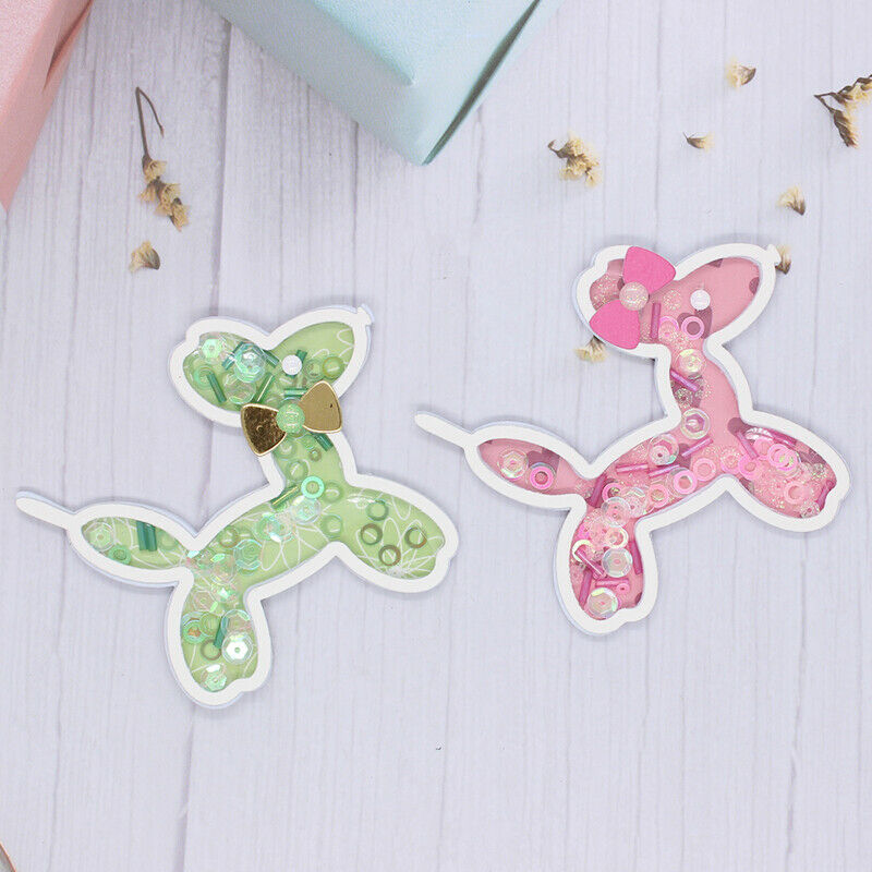 Balloon Dog Shaker Metal Cutting Dies Scrapbook Paper Craft Decoration DiesY BD
