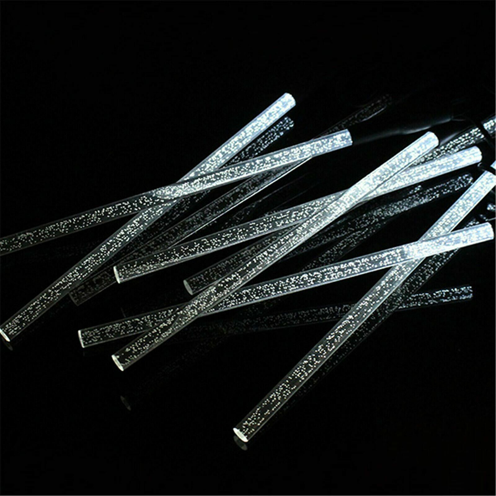 8pcs Waterproof White LED Outdoor Garden Solar Power Pathway Tube Lights Lamp