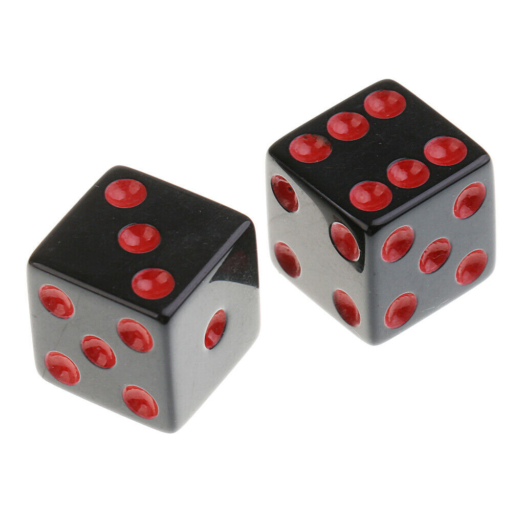 10Pcs Acrylic Dice D6 Red Dotted for  D&D Game Player