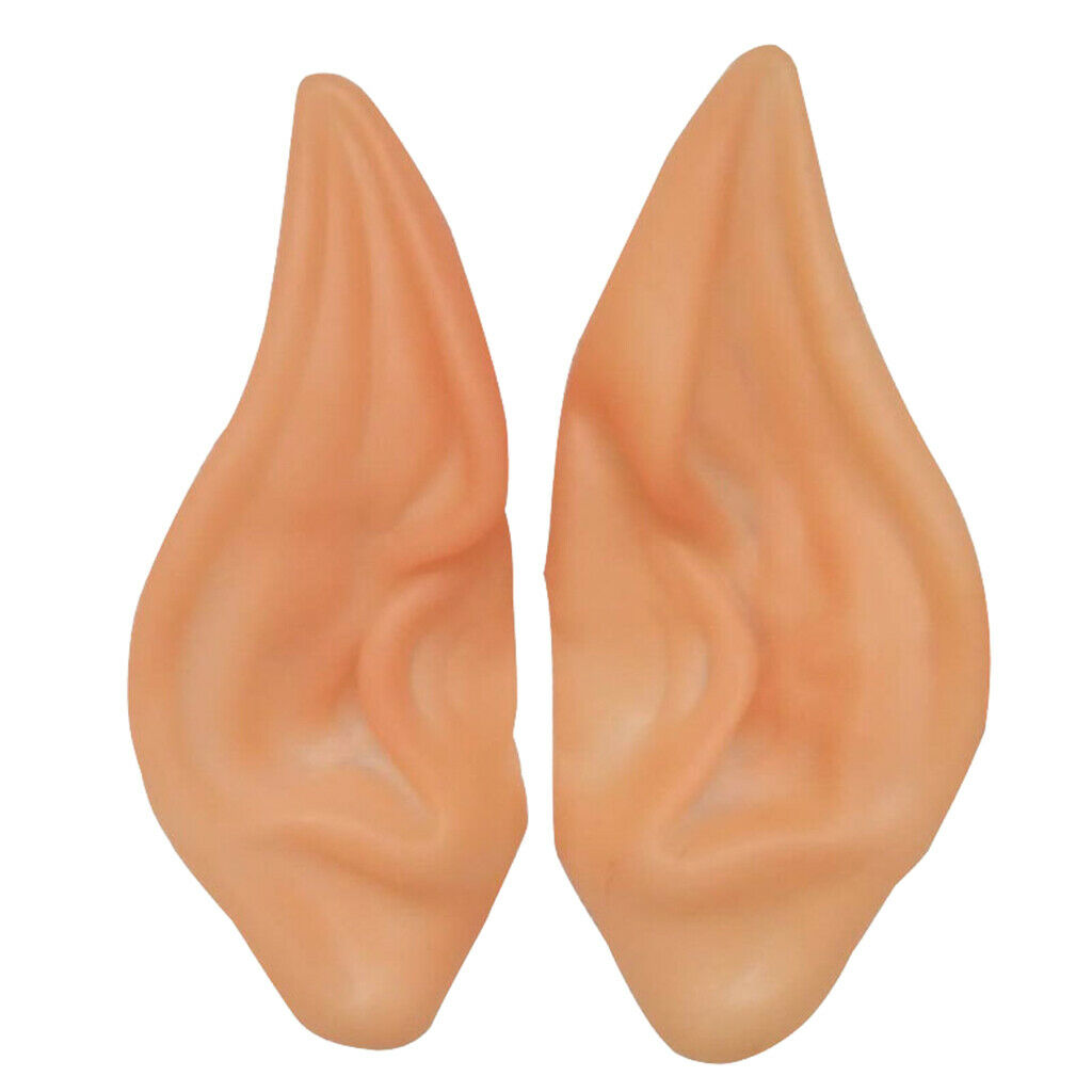1 Pair Halloween Fairy Elf Ears Soft Party Dress Up Accessories Ear Props
