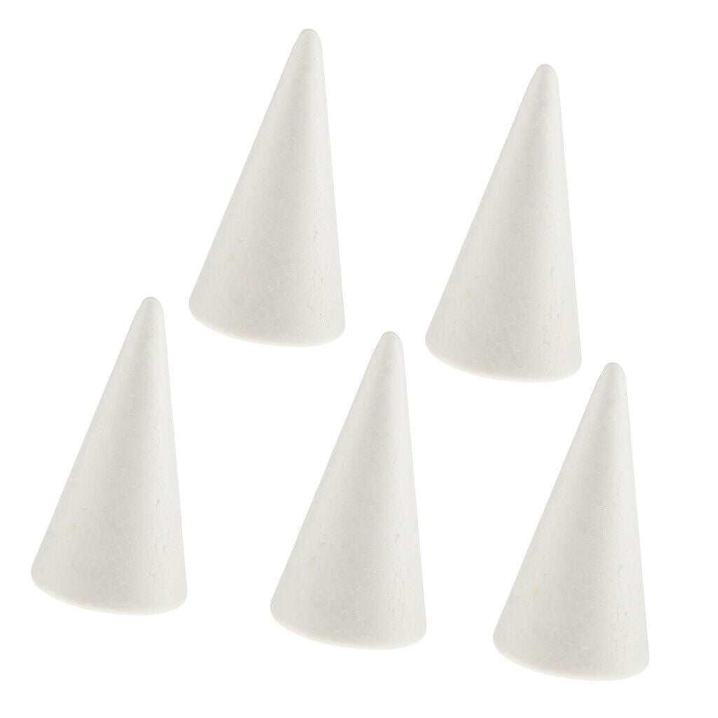 40x Styrofoam Foam Foma Craft Cone Modelling Foam Ornaments for Kids Crafts