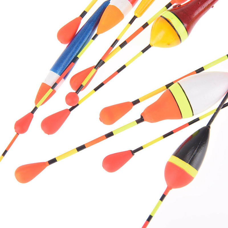 10pcs/lot long tail fishing throw floats mix size floating bobbers set fishingDD