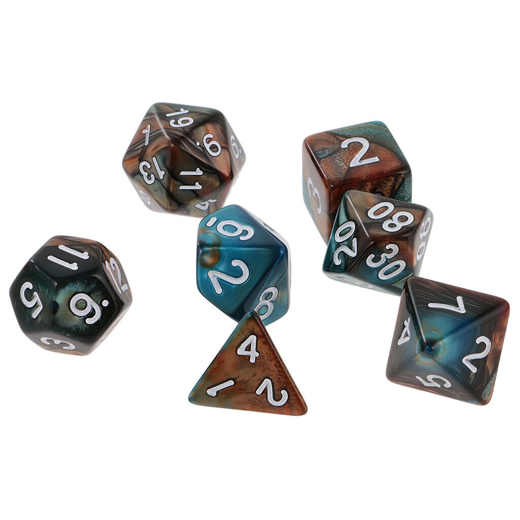 28 Polyhedral Finger Pieces for  RPG Game