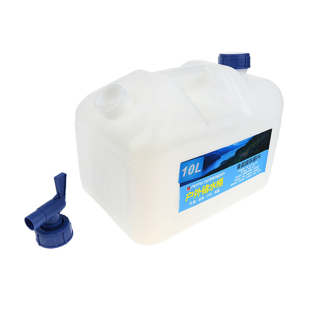 10L Water Container Plastic Water Carrier Tank Outdoor Food Grade Drinking Water