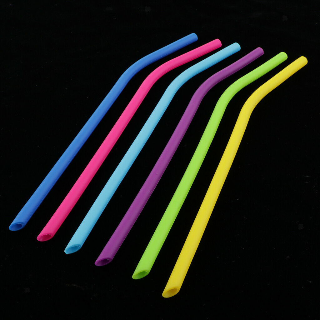Reusable Drinking Straws Multicolor 6pcs Silicone 3pcs Stainless 3pcs Brush
