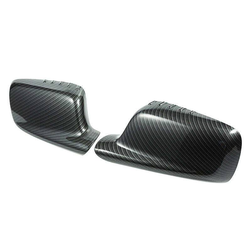 For BMW E65 E66 745i 750i 750Li Pair Side Carbon Fiber Rear View Mirror Cover