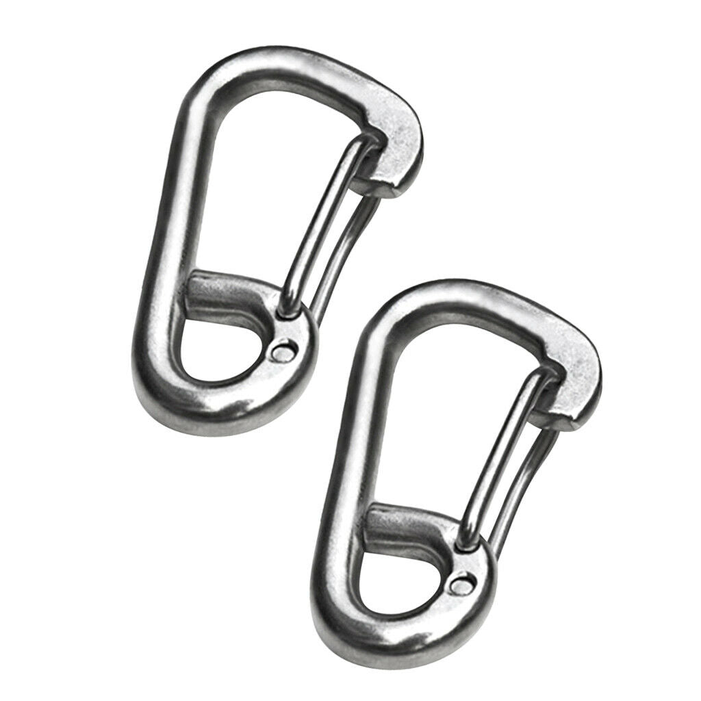 2 Carabiners D  Carabiner Keychain Buckle Quick Release For