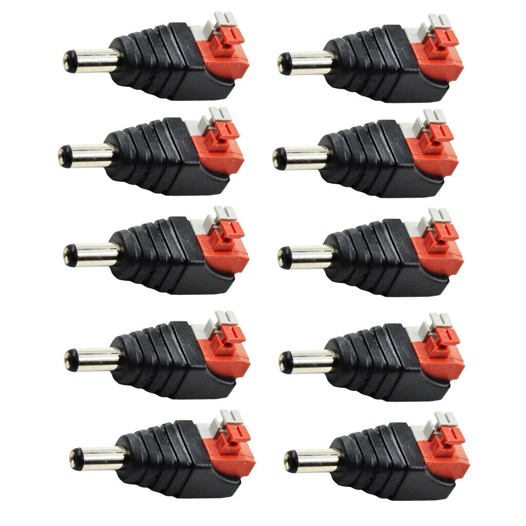DC Male Power Plug Adapter for Security, Monitoring Equipment, Led Lights,
