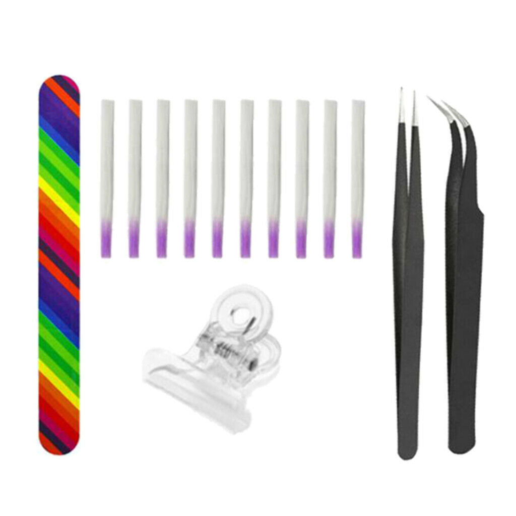 1 Set Salon Tool Kit Fiberglass Gel Tips UV Cure Nail Silk Fiber w/ Beauty