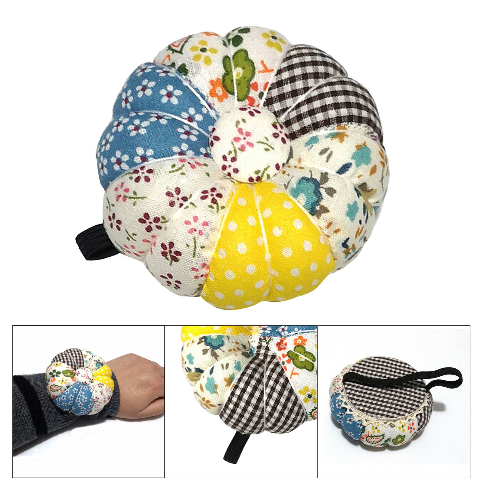 Functional Wrist Pin Cushion Sewing Magnetic Crafting Holder Pincushion