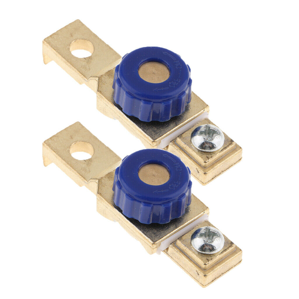 2PCS Motorcycle Battery Power Cut Off Switch Terminal Link Disconnect Switch