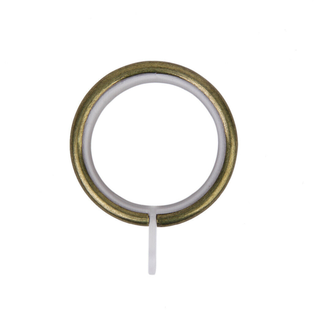 10PCS Metal Curtain Rings Silencer Noise Reduction Curtain Accessories - Bronze