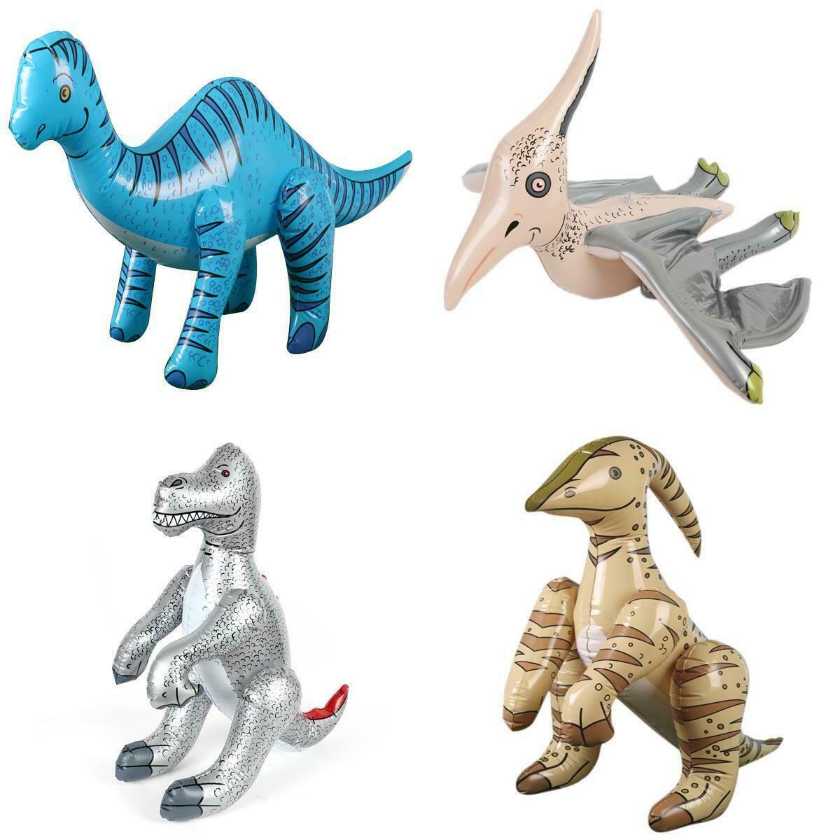 Pack of 4 Giant T-Rex Dinosaur Inflatable for Pool Party Decorations, Birthday