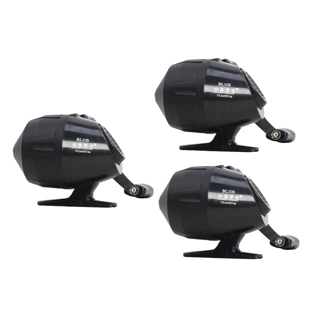3pcs Stainless Steel  Fishing Reels 10LB/85YDS Gear for Hunting Fishing