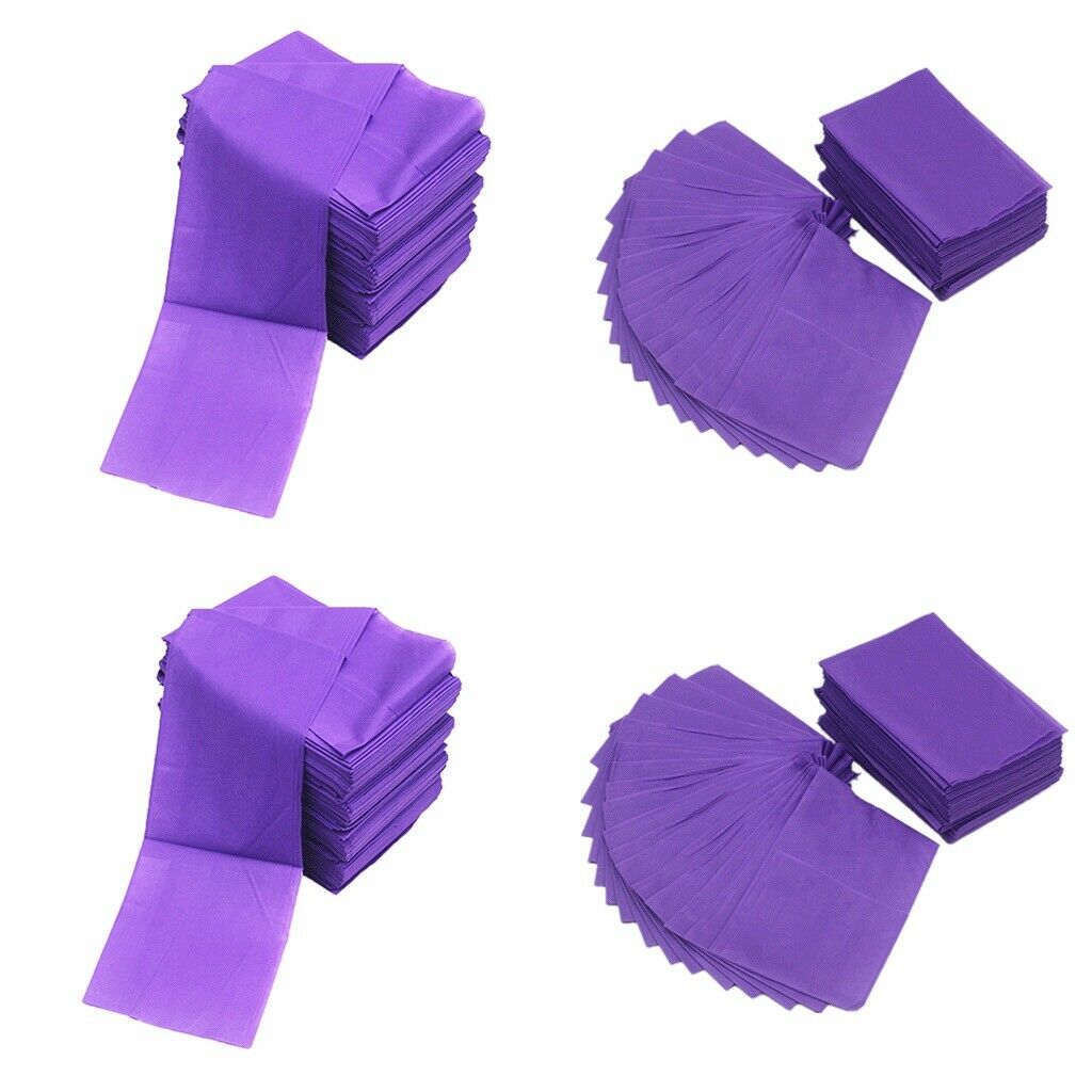 40Piece Non-woven Disposable Massage Table Sheet Bed Cover Waterproof Purple