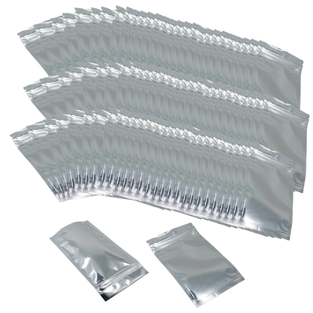 100 Pieces Mylar Bag Aluminum Foil Packing Bag Food Storage Pouches 18x26cm