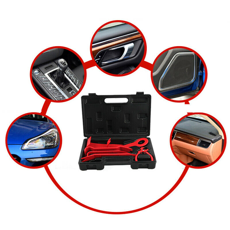 6Pcs Car Interior Door Trim CD Radio Audio Panel Removal Install Pro Tool + Case