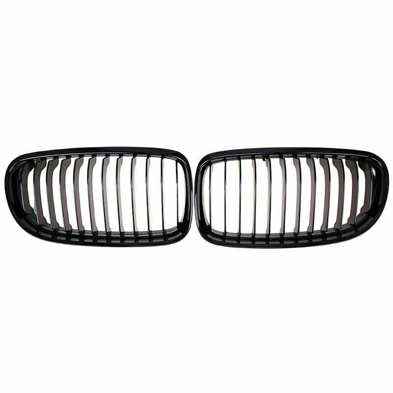 For BMW E90 328i xDrive Sedan 2008-2011 Glossy Black Kidney Front Bumper Grilles