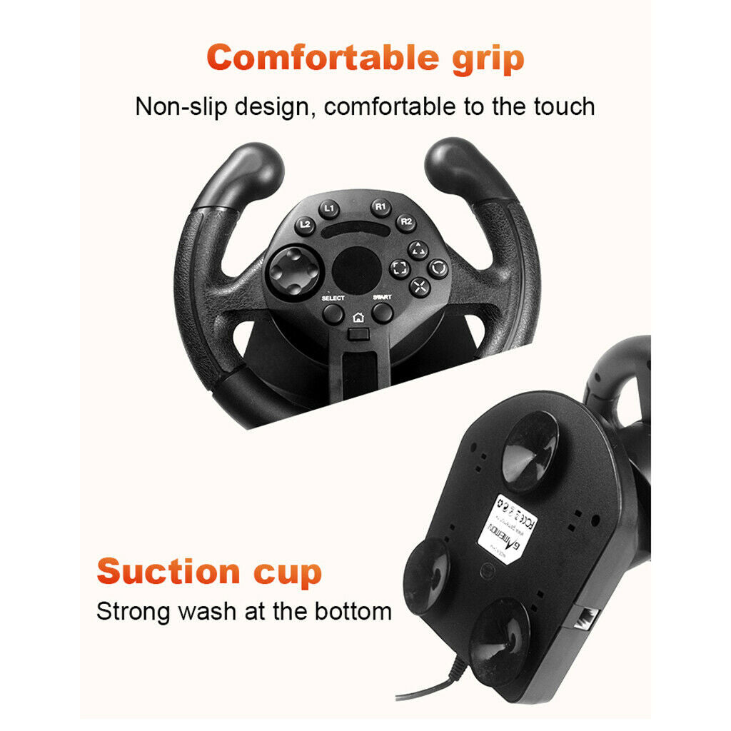 Racing Wheel, Gaming Steering Wheel with Pedal,PC Gaming Wheel,Compatible for