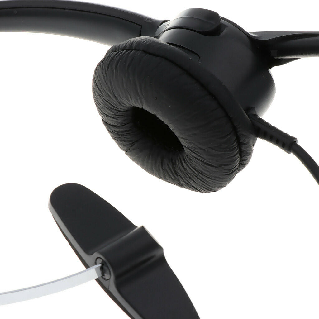 Telephone Headsets 3.5mm Noise Canceling W / Mic Overhead For Call Center