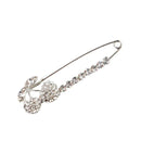 Crystal Large Safety Pin Brooch Cherry Shape Scarf Coat Gown Clip Collar Pin