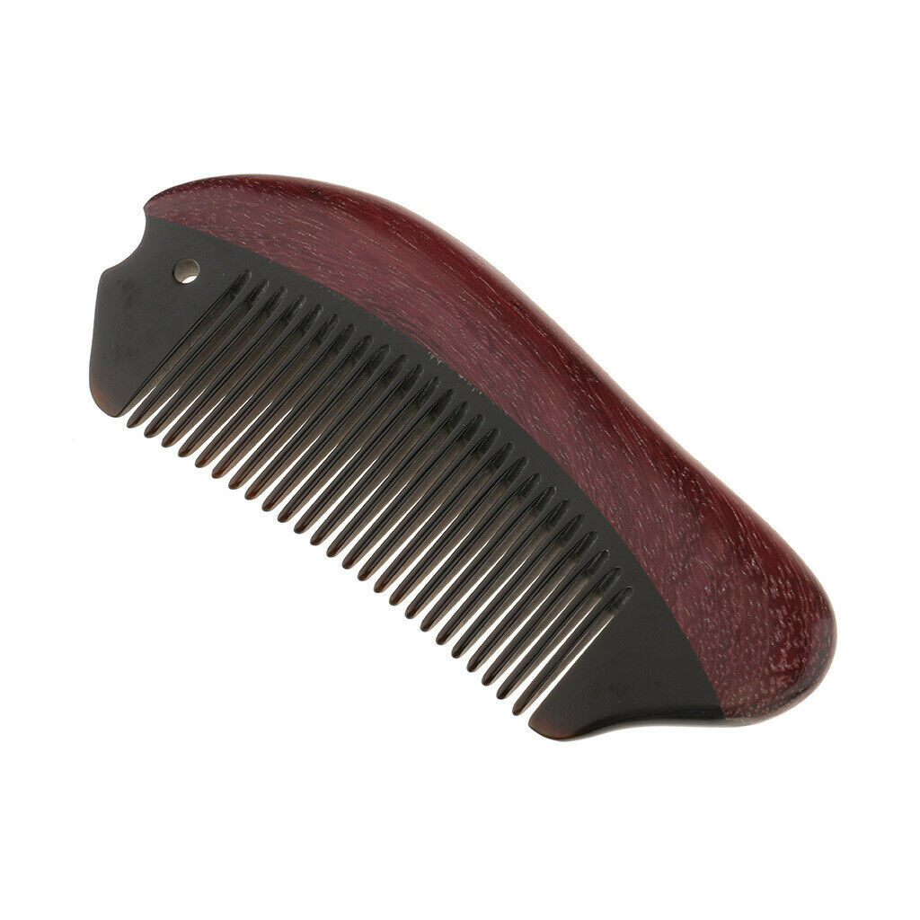 Handmade Wood Natural Ox Horn Anti-Static Hair Massage Comb Without Handle
