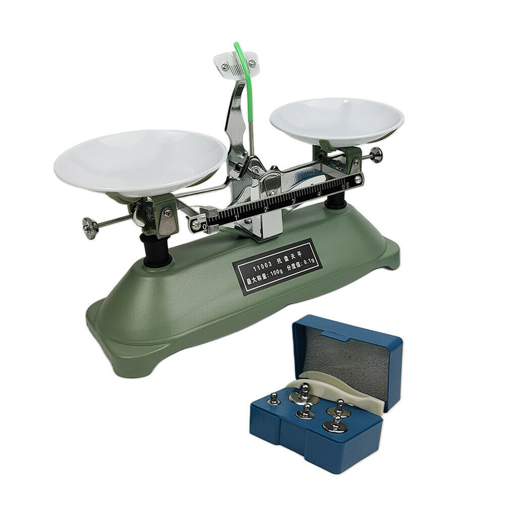 1pc 100g Table Balance Scale Class Teaching Lab Supplies 1/10g w/ Tray