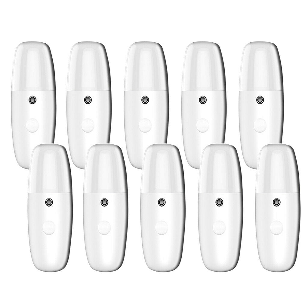 10x Handy Water Facial Mister 1oz Skincare Hydrating Nano Face Sprayer White