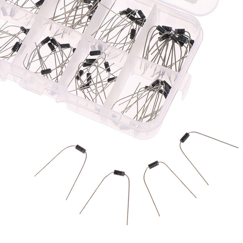 100Pc 10 Values Rectifier Diode Assorted Kit 1N4001-1N5819 With B.l8
