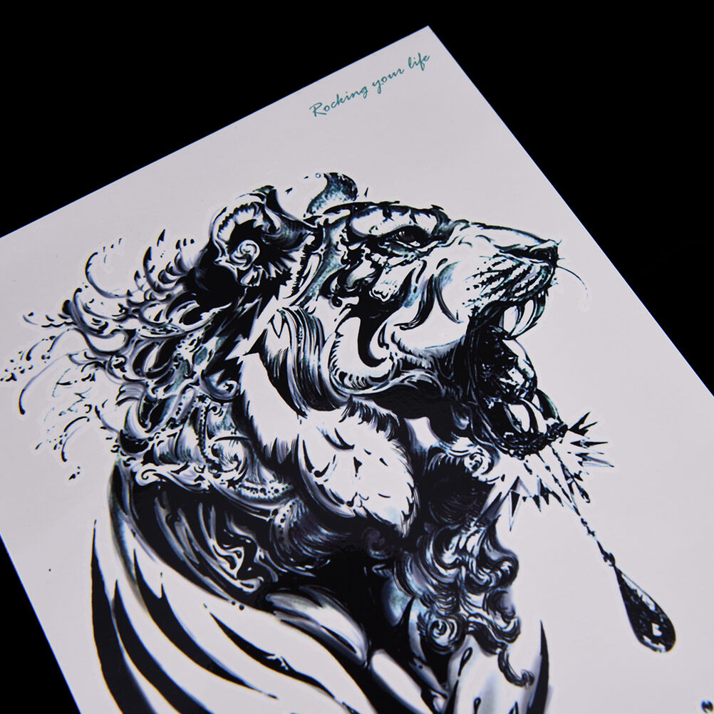 1Pc Makeup Tiger Tattoo Arm Body Art Waterproof Temporary Tattoo Stickers BDAU