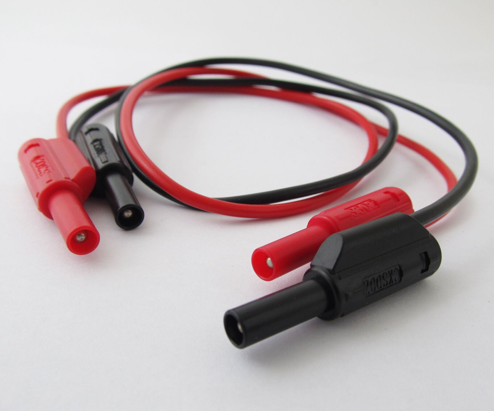 1set 0.5M Dual Full Seal Insulated Stackable 3.5mm Banana Plug Silicon Cable