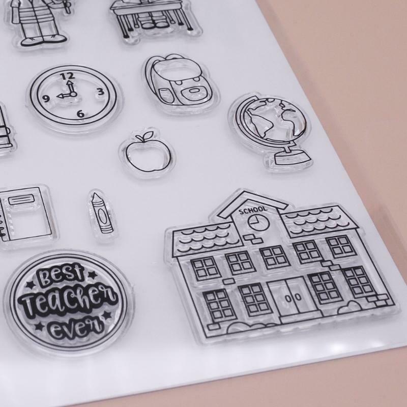 School Bus Silicone Clear Seal Stamp DIY Scrapbook Embossing Photo Album Decor