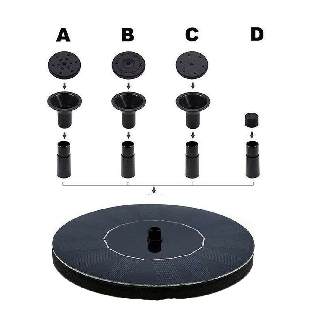 Solar Fountain Pump for Bird Bath Solar Panel Water Pump Pond Garden Pump
