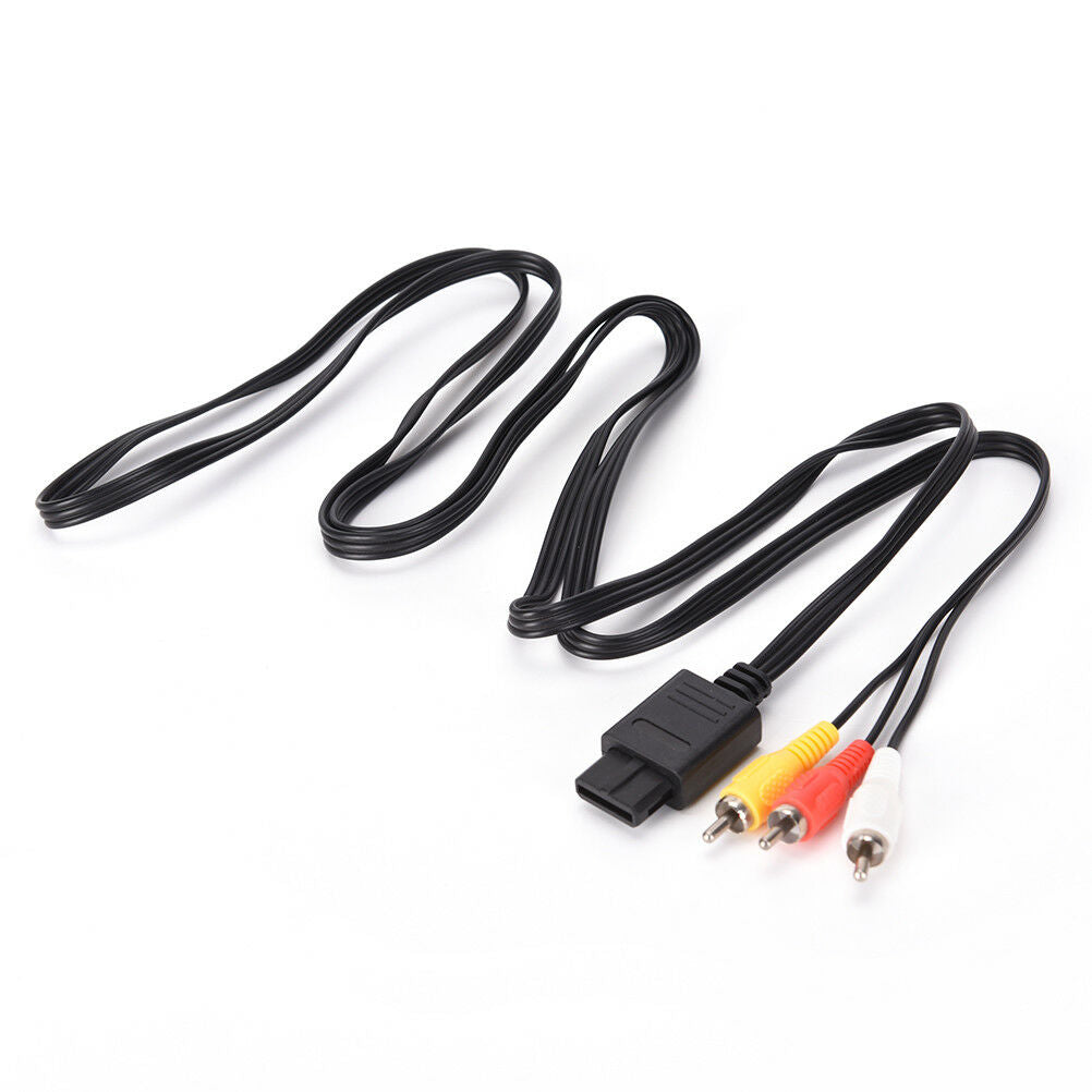 6ft AV Audio Video TV Composite Cable Cord for   N64 SNES Super Game S TwJCDD
