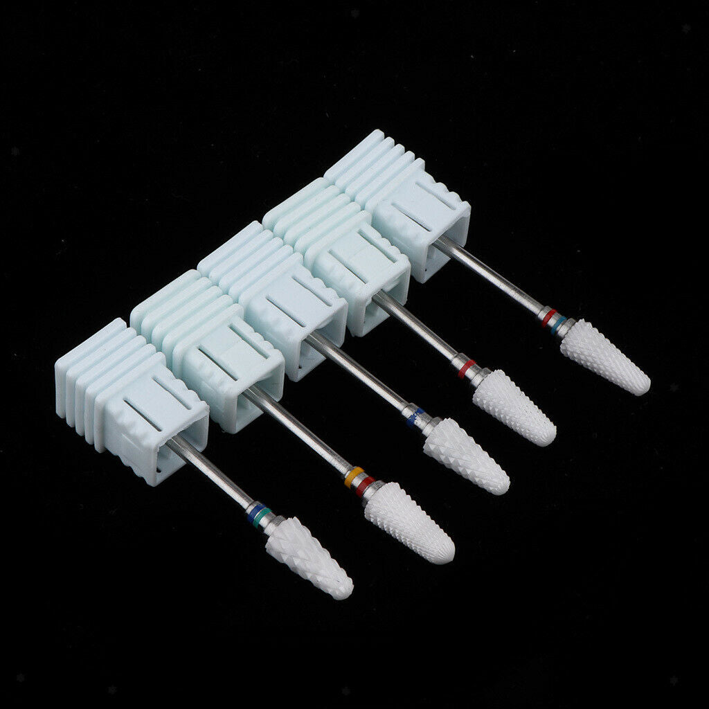 5x 3/32 "Professional Ceramic Nail Drill Cuticle Clean Tools Set